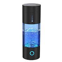 madeking Hydrogen Water Generator Bottle - with SPE and PEM Technology, Rechargeable Hydrogen Rich Water Cup Water Ionizer Portable Machine& Maker for Home and Fitness Daily Drinking (black)