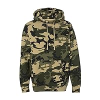Independent Trading Co. Mens Hooded Pullover Sweatshirt (IND4000) Army Camo M