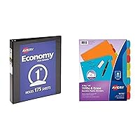 Avery 1 Inch Economy View 3 Ring Binder, Round Ring, Holds 8.5