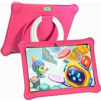 Kids Tablet, 10 Inch Android 12 Tablet for Kids, 2GB RAM + 64GB ROM Kids Tablets with Case, WiFi, Parental Control APP, Dual Camera, Educational Games，iWawa Pre Installed, Pink