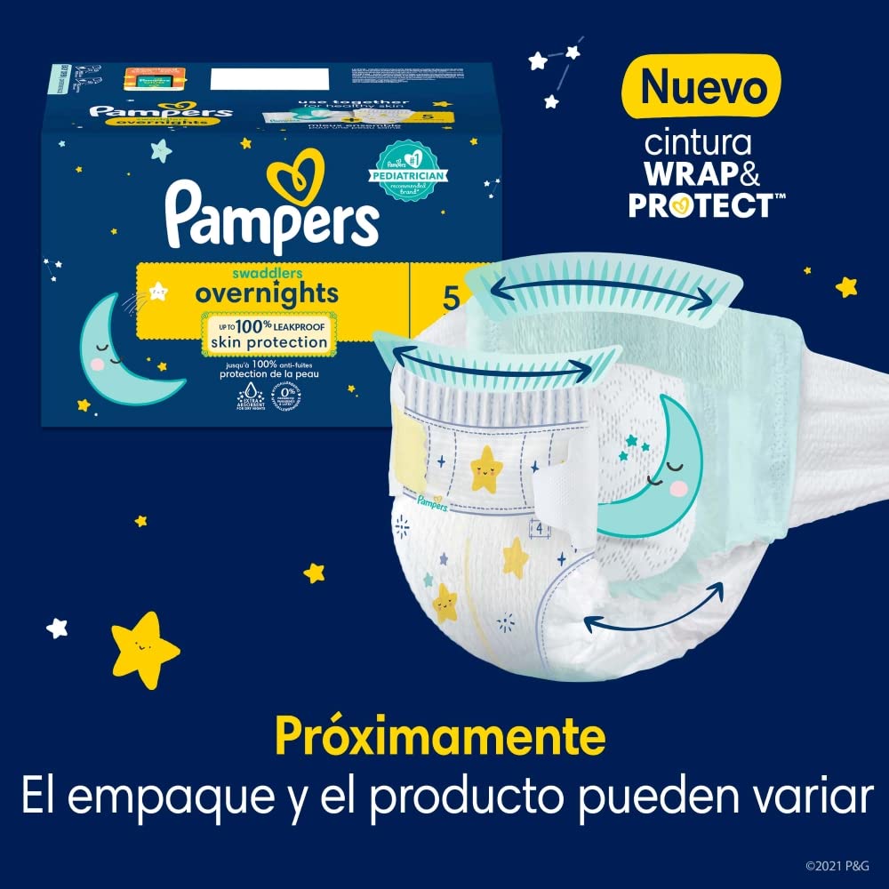 Diapers Size 4, 58 Count - Pampers Swaddlers Overnights Disposable Baby Diapers, Super Pack (Packaging & Prints May Vary)