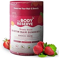 Beauty Boost Biotin Hair Gummies| Biotin Builds Keratin | Stronger Hair & Nails Healthier Skin | Reduces Hair Fall |Men Women |Strawberry Flavour,30Gummies| NO Added Sugar