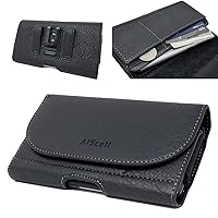 Black Wallet Case for Moto G Play (2023)(2024),G Stylus 5G(2023) (2022),Moto G 5G (2024),G Power(2023)(2024),Edge+(2022) (2023),G Pure, Black Leather Pouch Carrying Case Holster (Fits Cover on)