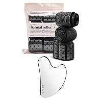 Kitsch Ceramic Thermal hair Rollers and Stainless Steel Gua Sha Facial Tool Bundle with Discount