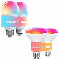 Govee Smart RGBWW WiFi & Bluetooth LED Light Bulbs Bundle Smart Light Bulbs 1200 Lumens