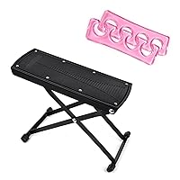 KADS Pedicure Foot Rest with Toe Separator, Adjustable Foot Rest for Easy at Home Pedicures, No More Bending or Stretching Pedicure Tools, Non-Slip Sturdy Legs, Beauty Pedicure Kit