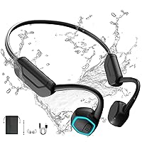 Bone Conduction Headphones, IPX8 Waterproof Headphones for Swimming, MP3 Play Built-in 32G Memory, Open-Ear Wireless Bluetooth Headphones with Mic, Sports Headphones for Running, Cycling