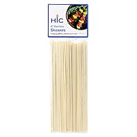 Bamboo BBQ, Kabob and Grill Skewers, 8-Inches Long, Set of 100, 8 Inch, Brown
