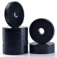 Rubber Washer 10 Pcs 1 1/2 Inch OD x 3/8 Inch ID x 1/4 Inch Thickness, Rubber Flat Washer Rubber Spacer Neoprene Black Rubber Washers for Bolts Screws Faucet Household Appliances