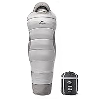 Naturehike Sleeping Bag, 24-34℉(-4-1℃), Cold-Weather Mummy-Style, Waterproof, Camping Essentials Sleeping Accessories, No-Snag Zipper with Adjustable Hood for Warmth and Ventilation (P400)