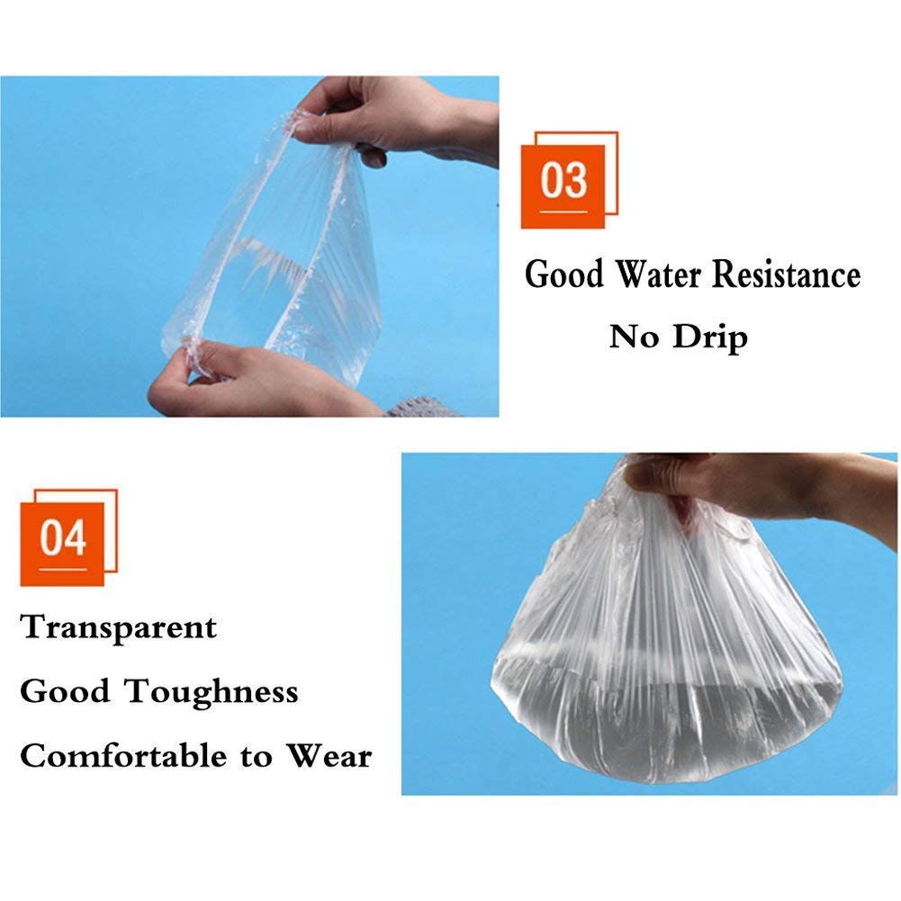 Disposable Shower Caps - 100PCS Plastic Clear Hair Cap Thick Waterproof Elastic Bath Caps for Women Hair Treatment,Hotel and Home Use,Travel Essentials