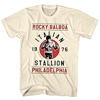 Rocky T-Shirt 1976 Italian Stallion Red Poster Natural Tee
