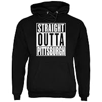Old Glory Straight Outta Pittsburgh Black Adult Hoodie - X-Large