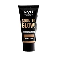 NYX PROFESSIONAL MAKEUP Born To Glow Naturally Radiant Foundation, Medium Coverage - Caramel