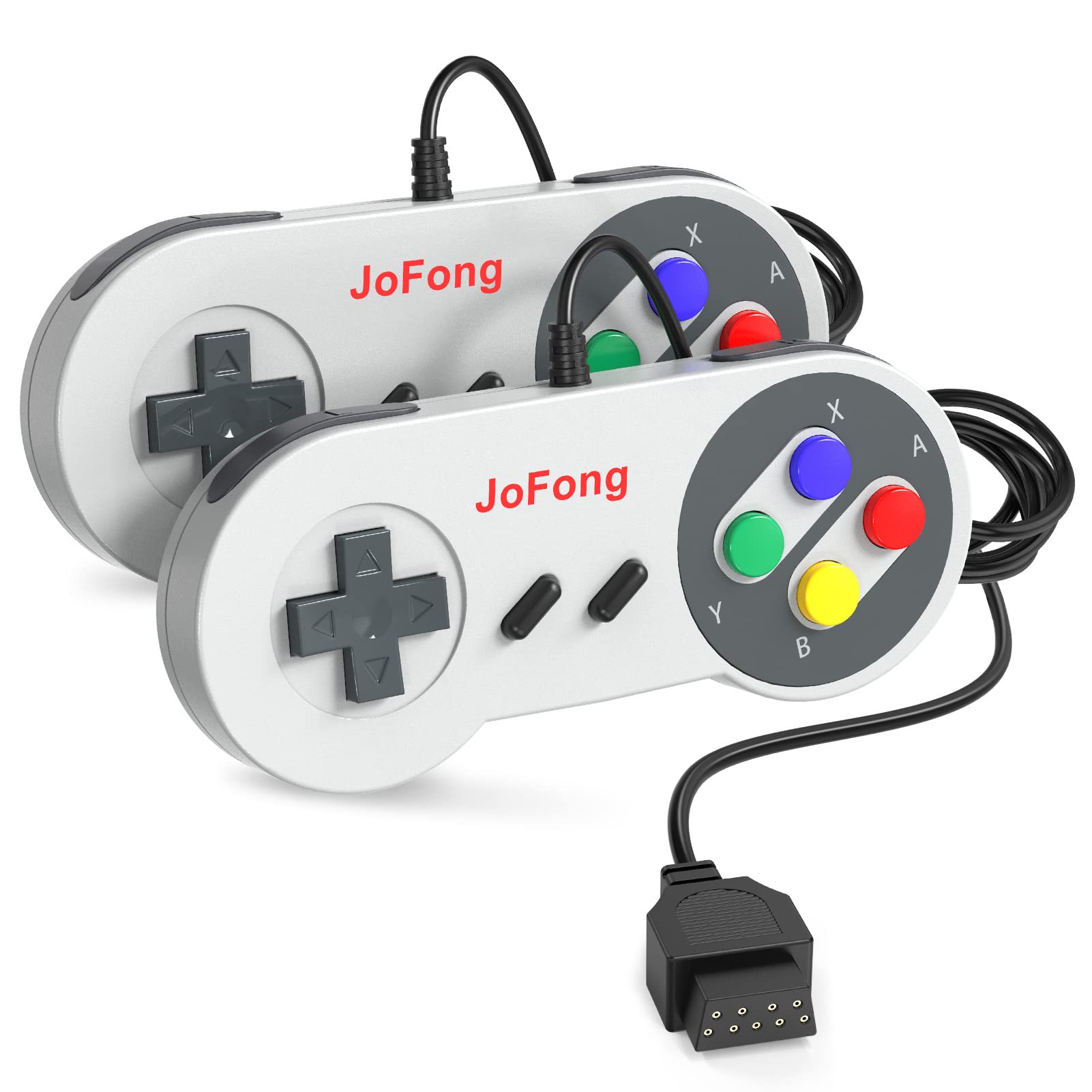 JoFong Retro Classic Controller, Suitable for AV 620, HD 621 HD 821 Classic Game Consoles Plug-and-Play Wired Video Gamepad-9 Pin Plug 2 Packs