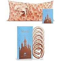 Disney x Kitsch Satin Pillowcase (King, Princess Party) & Heatless Hair Curler with Discount