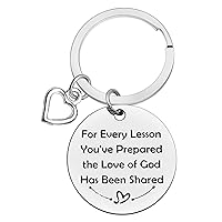 Sunday School Teacher Gifts Keychain Bible Teacher Gift Religious Teacher Appreciation Gifts Graduation Thanksgiving Christmas Birthday Gifts Christian Teacher Gifts for Women