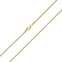 Bling Jewelry GENUINE Fine Solid Yellow Real 14K Gold Strong Rolo Link Cable Cuban Chain Necklace 2MM for Women Men Unisex Lobster Claw Clasp 16,18,20,22,24 Inch