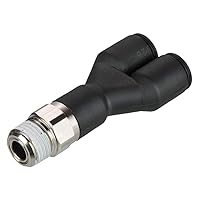 Parker W368PLP-4-2-pk10 Composite Push-to-Connect Fitting, Tube to Pipe, NPT Y Connector, 1/4