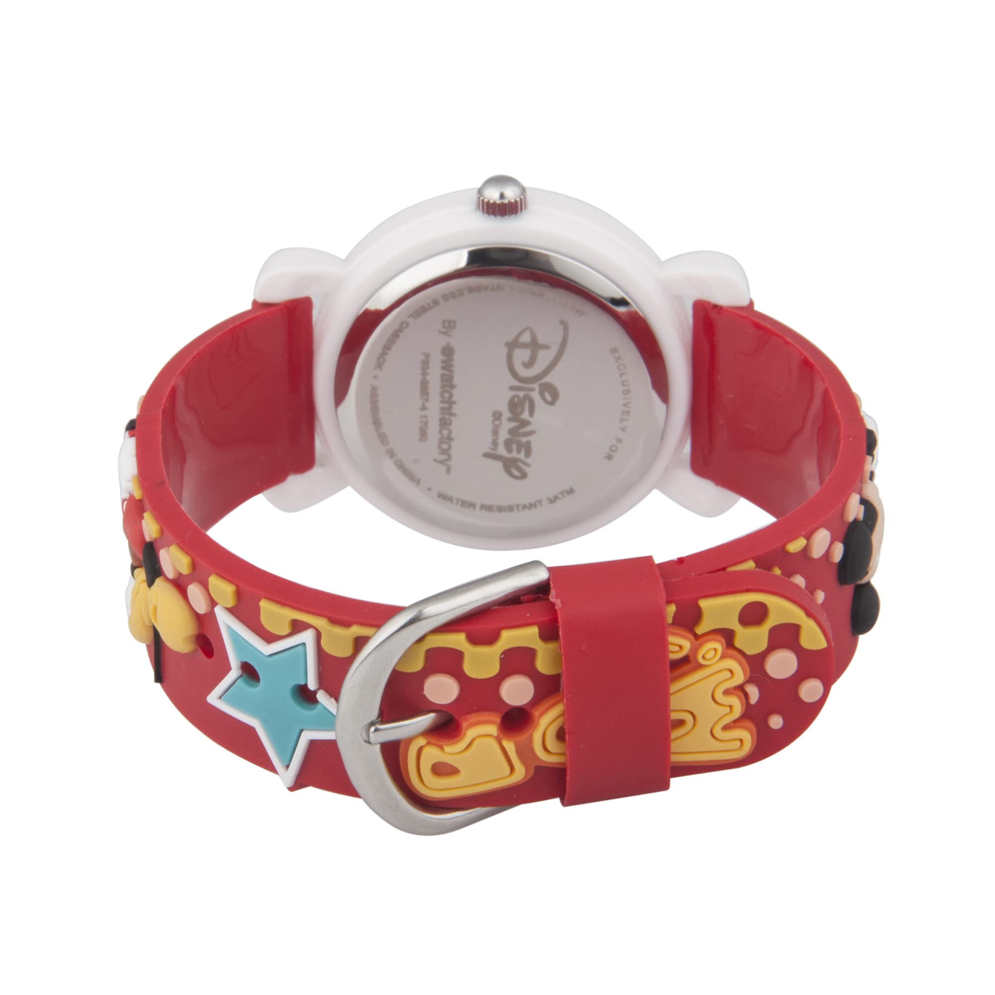 Disney Mickey Mouse Kids' Plastic Time Teacher Analog Quartz 3D Strap Watch