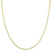 PORI JEWELERS 14K Yellow Gold 1.8MM Diamond Cut Anchor/Cable Chain Necklace- Available in Yellow, 14
