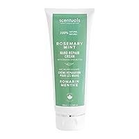 Hand Cream with Rosemary & Mint Essential Oil, Shea Butter, Cocoa Butter, Argan & Almond oil, Vitamin E and Aloe Vera, for Moisturizing Dry Hands, Cruelty Free, Natural Skin Care, 100 ml, 3.4 fl.oz