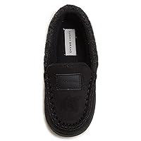 Lucky Brand Boy's Micro Suede Fuzzy Lined Moccasin Slippers for Kids