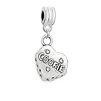 Sexy Sparkles Heart Shaped Cookie Charm Dangle for Snake Chain Charm Bracelet