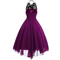 Plus Size Dresses for Curvy Women Formal Wrap Dress,Dress Princess Dress Retro Lace Sleeveless Women Vintage Se