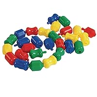 Excellerations Early STEM Toy, Connecting, Fun, Linking, Pop Beads for Toddlers, Snap Lock Beads Set in Storage Bin, Pack of 28
