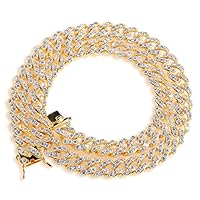Hiphop Gift 9mm Micro Pave Iced CZ Cuban Necklaces Gold Or Silver Color For Men Fashion Jewelry (gold-18inch)