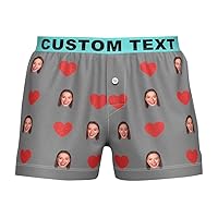 SOUFEEL Personalized Boxers Briefs with Picture, Custom Face Underwear with Your Name