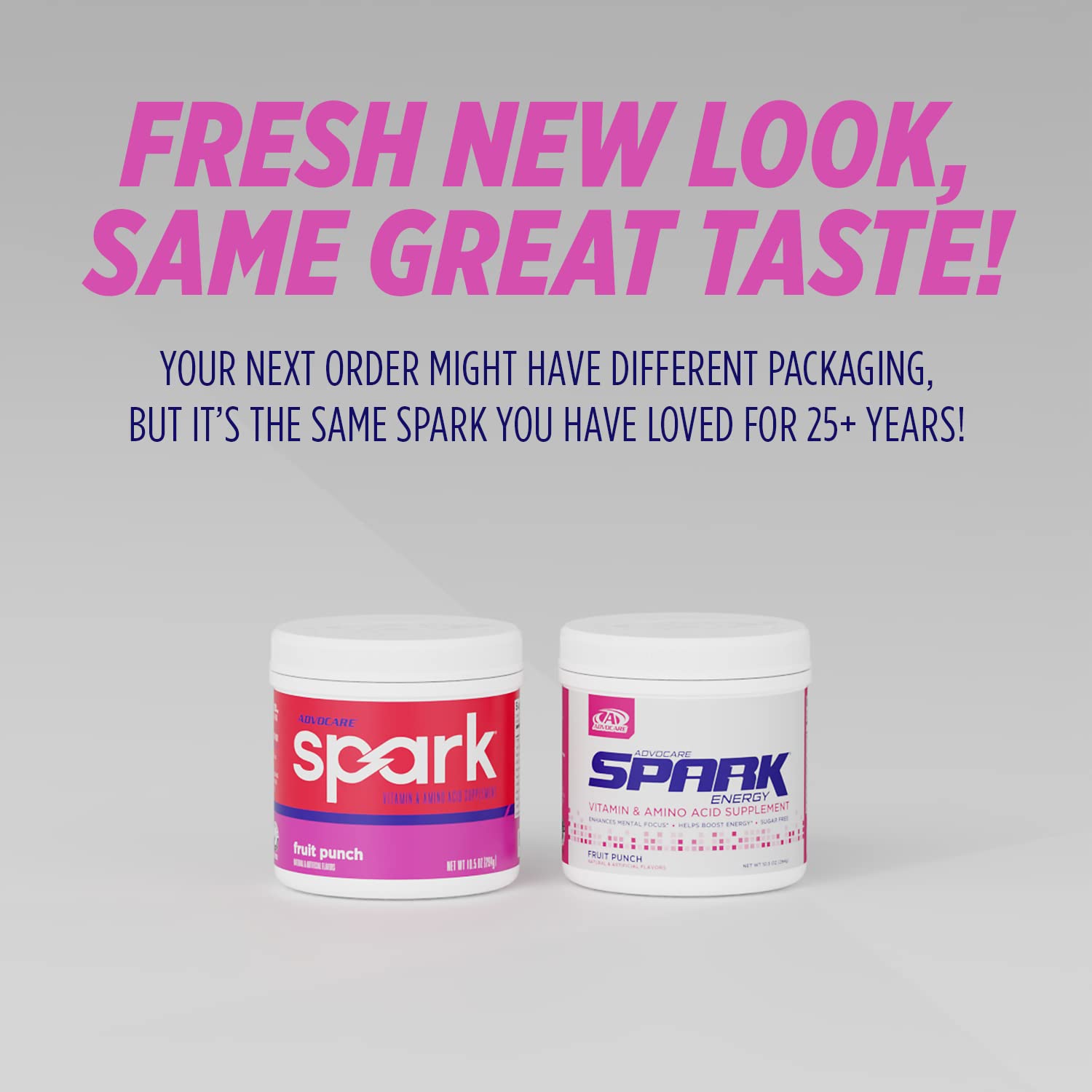 AdvoCare Spark Vitamin & Amino Acid Supplement - Focus and Energy Drink Mix - Fruit Punch - 10.5 oz