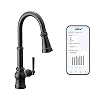 Paterson Matte Black Smart Faucet Touchless Pull Down Sprayer Kitchen Faucet with Voice Control and Power Boost, S72003EVBL