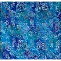 Michael Miller Pineapple Batik, Turquoise 12 Yard Bolt