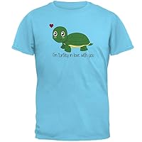 Turtle I'm Totally in Love with You Funny Pun Valentine's Day Mens T Shirt