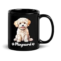 Personalized Maltipoo Travel Coffee Mug Cup Gift For Friend Coworker Maltipoo Dog Lover, Customized Name Maltipoo Black Mug 11 Oz 15 Oz, Unique Maltipoo Dog Pet Coffee Cup, Maltipoo Lover Travel Mug