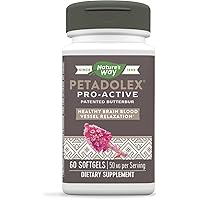 Nature's Way Petadolex Pro-Active, Blood Vessel Health and Relaxation in the Brain with Patented Butterbur*, 60 Softgels