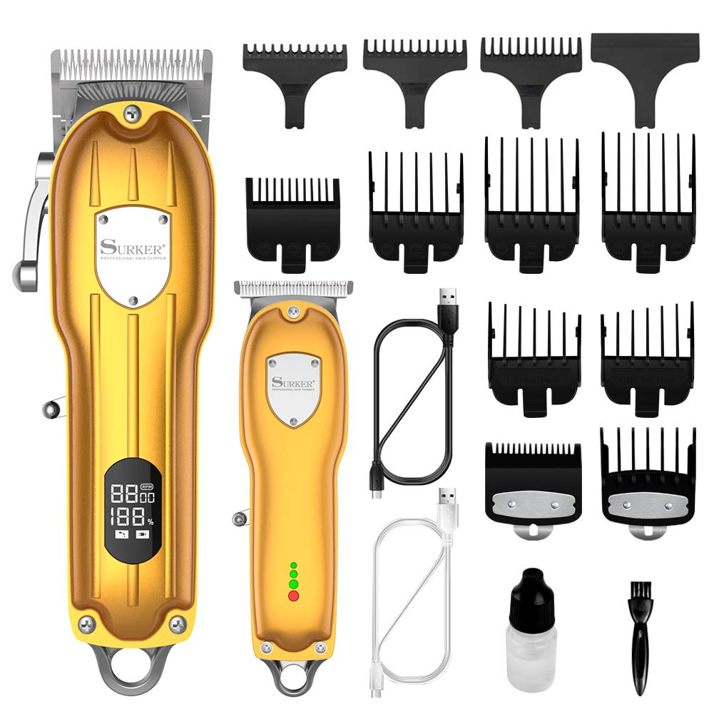 Mua SURKER Mens Hair Clipper Professional Hair Trimmer Barber Clipper Set Beard  Trimmer Cordless Hair Cutting Grooming Kit LED Display USB Rechargeable  trên Amazon Mỹ chính hãng 2023 | Fado