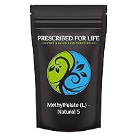 Prescribed For Life Methyl Folate Powder | Bioavailable Folic Acid to Support Brain Health | Pure Powdered Vitamin B9 Folate Supplement for Women & Men (5 kg / 11 lb)