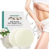 SkinFerm Collagen Milk Whitening Soap, Silk Protein Skin Repair Soap, Firm & Brightening Your Complexion for Body & Facial Skin (2pcs)