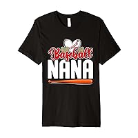 Baseball Nana Leopard Mother's Day Mommy Mom Mama Premium T-Shirt