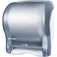 San Jamar Electronic Free Paper Towel Dispenser for Automatic Hands Free Towel Dispensing in Restrooms, Smart Essence Classic, Arctic Blue
