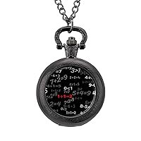 Like Math Pocket Watches for Men with Chain Digital Vintage Mechanical Pocket Watch