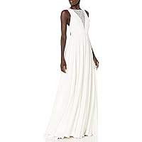 Jenny Yoo Women's Fallon Plunging V Neck a Line Chiffon Wedding Dress