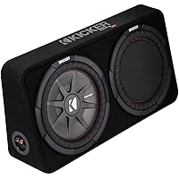 Kicker 43TCWRT122 CompRT12 12-inch Subwoofer in Thin Profile Enclosure, 2-Ohm, 500W