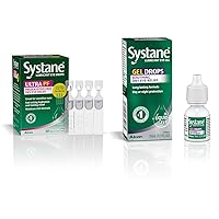 Systane Ultra Lubricant Eye Drops, 60 Count (Pack of 1), (Packaging May Vary) & Lubricant Eye Gel Drops, 10-mL (Packaging May Vary)