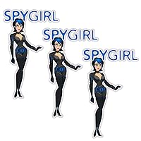 Spygirl - Spy Stickers for Kids, Girls, Teens, Water Bottles, Laptops, Helmets, Journals, Phones, or Locker - Die Cut 2x3 Inches 3 Pack by Verde Birdie
