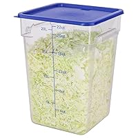 LID ONLY: Met Lux Food Storage Container Lid, 1 Square Marinating Container Lid - Fits 12, 18 & 22 Quart Containers, With Date Indicator, Blue Plastic Lid, Containers Sold Separately