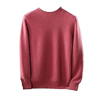 Men's Business Cashmere Sweater Round Neck Pullover Sweater 100% Wool Sweater